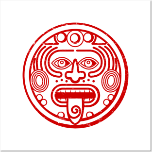 Latino art - Mayan - red design Posters and Art